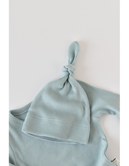 UP-BC-CSYM24509-6,Set 4 piese: bluza, pantaloni, caciulita si manusi din bumbac organic si modal - Mint, Baby Cosy