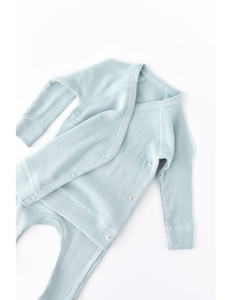 UP-BC-CSYM24509-6,Set 4 piese: bluza, pantaloni, caciulita si manusi din bumbac organic si modal - Mint, Baby Cosy