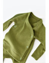 UP-BC-CSYM24511-3,Set 4 piese: bluza, pantaloni, caciulita si manusi din bumbac organic si modal - Verde, Baby Cosy