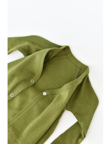 UP-BC-CSYM24511-3,Set 4 piese: bluza, pantaloni, caciulita si manusi din bumbac organic si modal - Verde, Baby Cosy