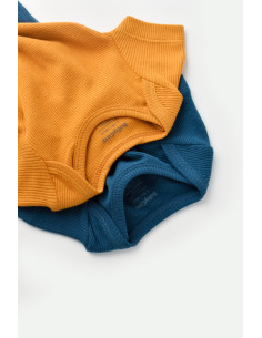 UP-BC-CSYM11210-0,Set 2 body-uri bebe unisex din bumbac organic si modal - Bleumarin/Sofran, Baby Cosy 2