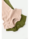 UP-BC-CSYM11212-0,Set 2 body-uri bebe unisex din bumbac organic si modal - Verde/Blush, Baby Cosy