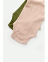 UP-BC-CSYM11212-0,Set 2 body-uri bebe unisex din bumbac organic si modal - Verde/Blush, Baby Cosy