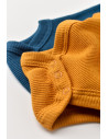 UP-BC-CSYM11310-0,Set 2 body-uri cu maneca lunga bebe unisex din bumbac organic si modal - Bleumarin/Sofran, Baby Cosy