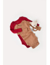 UP-BC-CSYM11311-0,Set 2 body-uri cu maneca lunga bebe unisex din bumbac organic si modal - Maro/Rosu, Baby Cosy