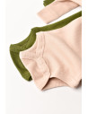 UP-BC-CSYM11312-0,Set 2 body-uri cu maneca lunga bebe unisex din bumbac organic si modal - Verde/Blush, Baby Cosy