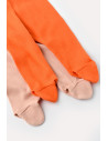 UP-CSYM11606-0,Set 2 pantaloni cu botosei bebe unisex din bumbac organic si modal - Rodie/Piersica, Baby Cosy