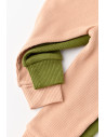 UP-BC-CSYM11611-3,Set 2 pantaloni bebe unisex din bumbac organic si modal - Verde/Blush, Baby Cosy