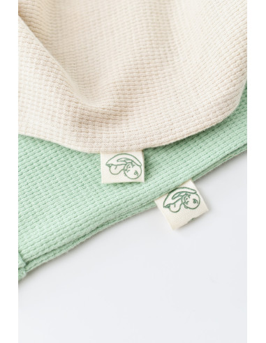 UP-BC-CSYW1000-3,Set 2 body-uri fara maneci bebe unisex -100% bumbac organic - Mint/Stone, Baby Cosy
