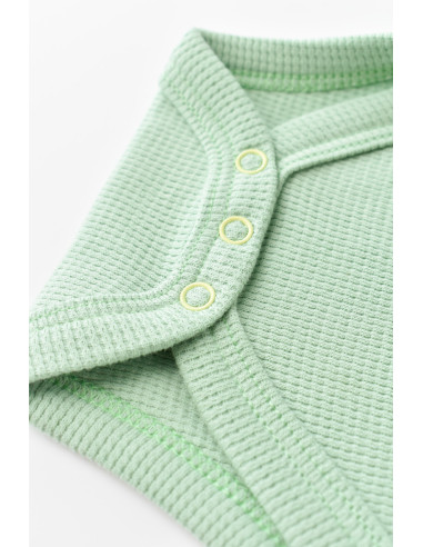 UP-BC-CSYW1000-3,Set 2 body-uri fara maneci bebe unisex -100% bumbac organic - Mint/Stone, Baby Cosy