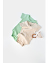 UP-BC-CSYW1003-3,Set 2 body-uri bebe unisex -100% bumbac organic - Mint/Stone, Baby Cosy