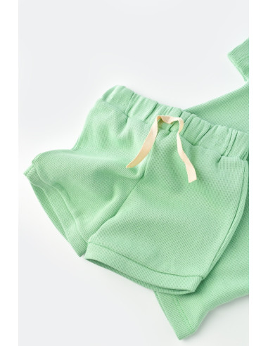 UP-BC-CSYW1019-9,Set tricou cu panataloni scurti - 100% bumbac organic - Mint, Baby Cosy
