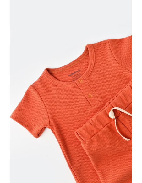 UP-BC-CSYW1021-3,Set tricou cu panataloni scurti - 100% bumbac organic - Scortisoara, Baby Cosy