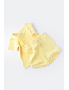 UP-BC-CSYW1022-3,Set tricou cu panataloni scurti - 100% bumbac organic - Galben, Baby Cosy
