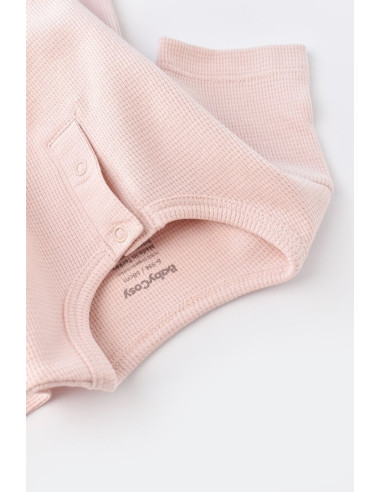 UP-BC-CSYW1023-3,Set tricou cu panataloni scurti - 100% bumbac organic - Roz, Baby Cosy
