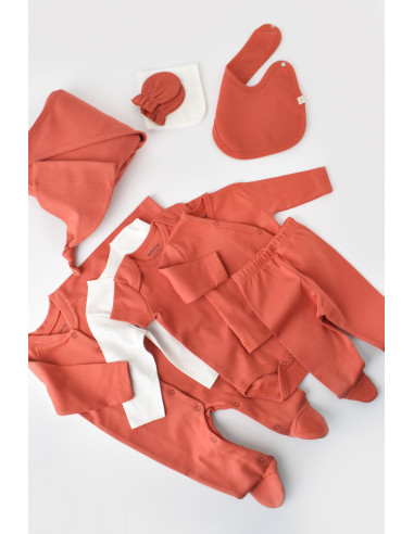 UP-BC-CSY5105,Set de 10 piese pentru nou nascut - 100% bumbac organic - Scortisoara, Baby Cosy