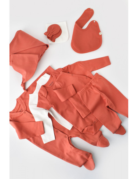 UP-BC-CSY5105,Set de 10 piese pentru nou nascut - 100% bumbac organic - Scortisoara, Baby Cosy