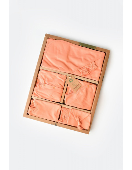 UP-BC-CSY5108,Set de 10 piese pentru nou nascut - 100% bumbac organic - Roz, Baby Cosy