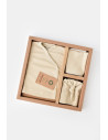 UP-BC-CSY5503,Set de 5 piese pentru nou nascut - 100% bumbac organic - Crem, Baby Cosy