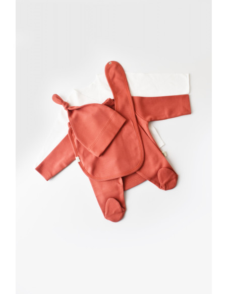 UP-BC-CSY5505,Set de 5 piese pentru nou nascut - 100% bumbac organic - Scortisoara, Baby Cosy