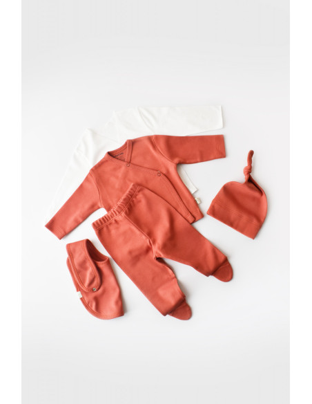 UP-BC-CSY5505,Set de 5 piese pentru nou nascut - 100% bumbac organic - Scortisoara, Baby Cosy