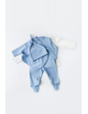 UP-BC-CSY5507,Set de 5 piese pentru nou nascut - 100% bumbac organic - Bleu, Baby Cosy