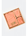 UP-BC-CSY5508,Set de 5 piese pentru nou nascut - 100% bumbac organic - Roz Piersica, Baby Cosy