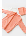 UP-BC-CSY5508,Set de 5 piese pentru nou nascut - 100% bumbac organic - Roz Piersica, Baby Cosy