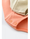 UP-BC-CSY3025-3,Set 2 body-uri cu maneca lunga bebe unisex -100% bumbac organic - Roz/Crem, Baby Cosy