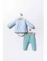 UP-tgs_2915_1,Set bluzita de vara cu pantalonasi pentru bebelusi Cats, Tongs baby (Culoare: Albastru, Marime: 12-18 Luni)