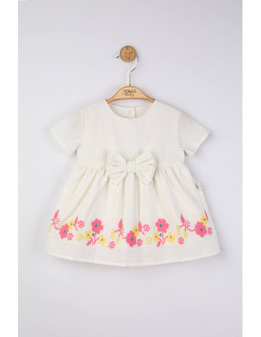 UP-tgs_3806_9,Rochita eleganta cu broderie pentru fetite, Tongs baby, Ecru