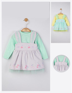 UP-tgs_4212_3,Set rochita cu bluzita pentru fetite Cirese, Tongs baby, Verde