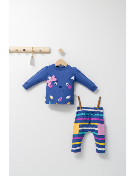 UP-tgs_4432_8,Set 2 piese cu bluzita si pantalonasi pentru fetite Colorful autum, Tongs baby, Gri