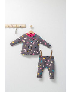 UP-tgs_4435_1,Set 2 piese cu bluzita cu volan si pantalonasi pentru fetite Colorful autum, Tongs baby, Albastru 2