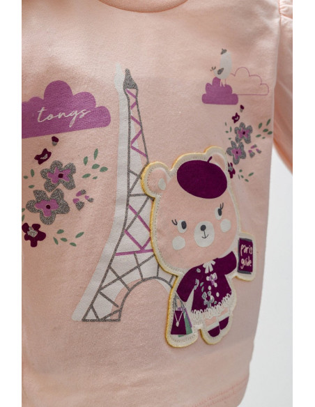 UP-tgs_4465-10,Set 3 piese: pantaloni, bluzita si vestuta eleganta pentru bebelusi Paris Love, Tongs baby, Vernil