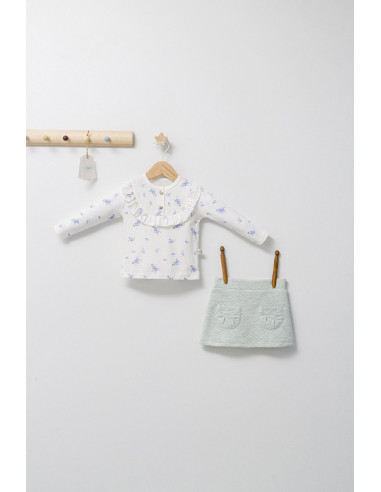 UP-tgs_4461-1,Set elegant cu fustita si bluzita pentru bebelusi Paris Love, Tongs baby, Somon