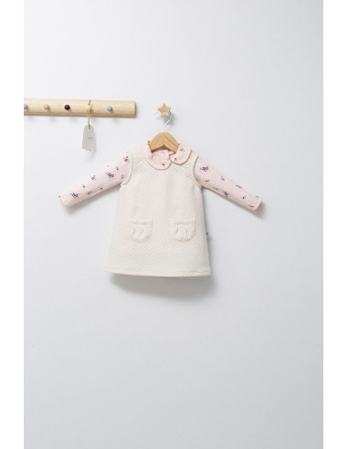 UP-tgs_4468-10,Set elegant cu sarafan si body pentru bebelusi Paris Love, Tongs baby, Vernil