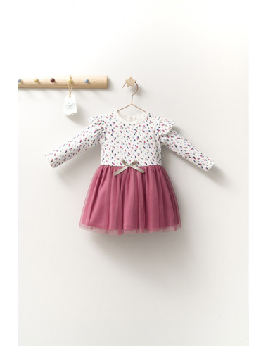 UP-tgs_4417-6,Rochita eleganta cu tulle pentru fetite Monster, Tongs baby, Roz inchis