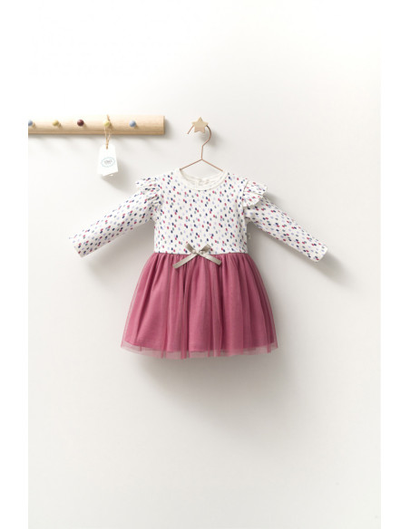 UP-tgs_4417-6,Rochita eleganta cu tulle pentru fetite Monster, Tongs baby, Roz inchis