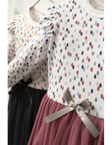 UP-tgs_4417-6,Rochita eleganta cu tulle pentru fetite Monster, Tongs baby, Roz inchis