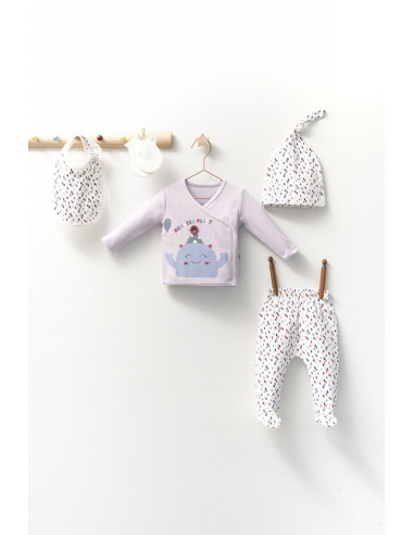 UP-tgs_4415-2,Set de 5 piese pentru nou nascut fetite Monster, Tongs baby (Culoare: Roz inchis)
