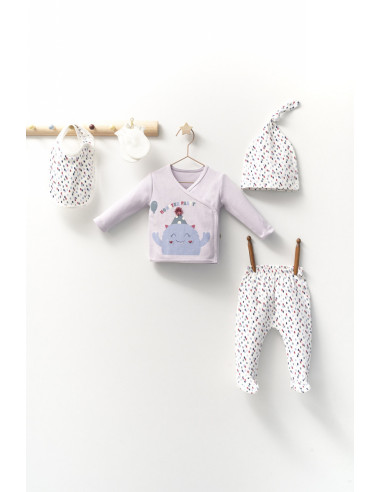 UP-tgs_4415-2,Set de 5 piese pentru nou nascut fetite Monster, Tongs baby (Culoare: Roz inchis)