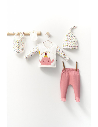 UP-tgs_4415-1,Set de 5 piese pentru nou nascut fetite Monster, Tongs baby (Culoare: Mov)