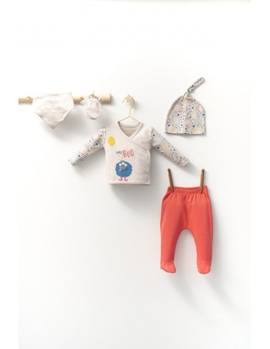 UP-tgs_4407-1,Set de 5 piese pentru nou nascut baietei Monster, Tongs baby (Culoare: Bleumarin)