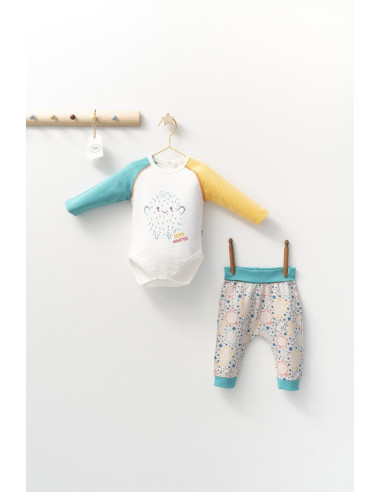 UP-tgs_4403-7,Set cu pantalonasi si body cu maneca lunga pentru bebelusi Monster, Tongs baby, Bleumarin