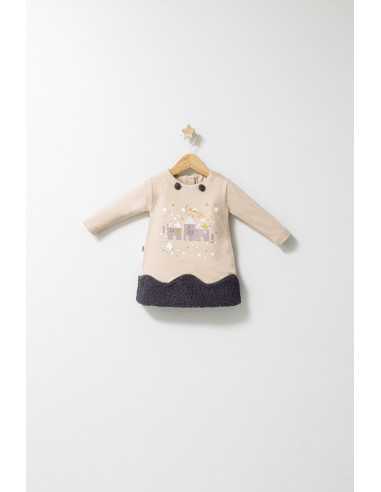 UP-tgs_4569-8,Rochita cu volan pentru fetite Fun Penguin, Tongs baby, Crem