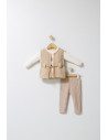 UP-tgs_4565-1,Set 3 piese: pantaloni, bluzita si vestuta eleganta pentru bebelusi Fun Penguin, Tongs baby, Gri