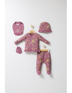 UP-tgs_4568-1,Set de 5 piese pentru nou nascut Fun Penguin, Tongs baby (Culoare: Gri) 2