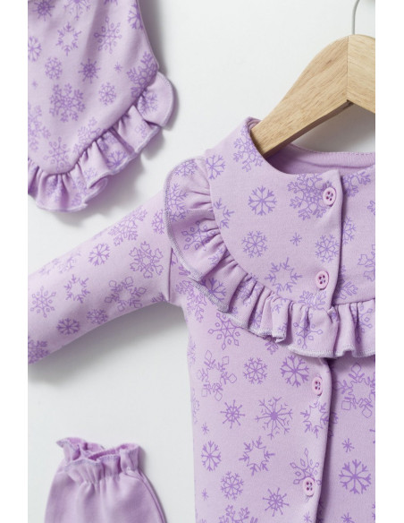 UP-tgs_4488-1,Set de 5 piese pentru nou nascut Ballon, Tongs baby (Culoare: Mov)