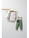 UP-tgs_4476_10,Set 3 piese: pantaloni, bluzita si hainuta pentru bebelusi KING, Tongs baby, Verde